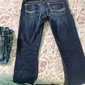 BKE Dark Blue Straight Leg Jeans